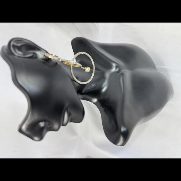 14k Stylish Gold and Diamond Multi-Circle Dangle Earrings - Picture 1 of 6